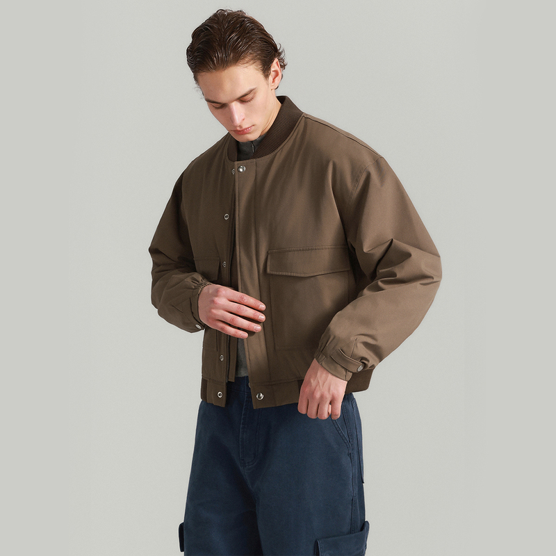 Esat Thinsulate 120g Khaki Baseball Jacket Cotton Coat