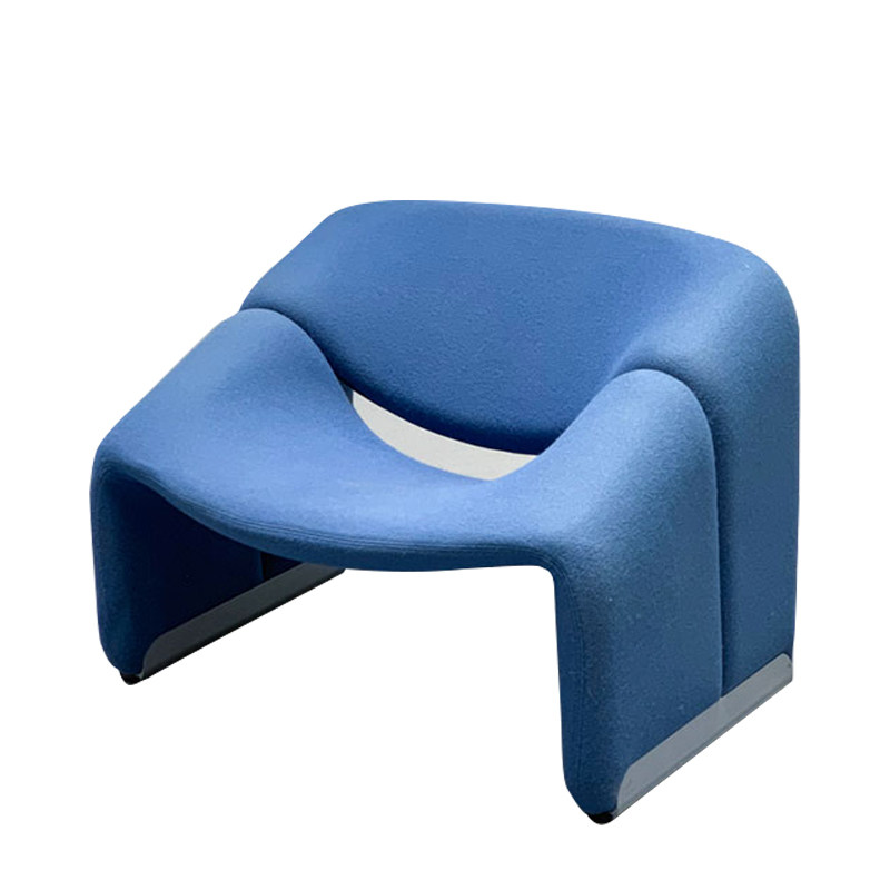 Designer art style custom fiberglass ribbon chair leisure styling chair exhibition hall leisure M-shaped chair