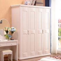 Wardrobe solid wood simple modern white solid wood wardrobe 4 doors 2 doors 3 doors 5 doors 6 doors Easy assembly large wardrobe