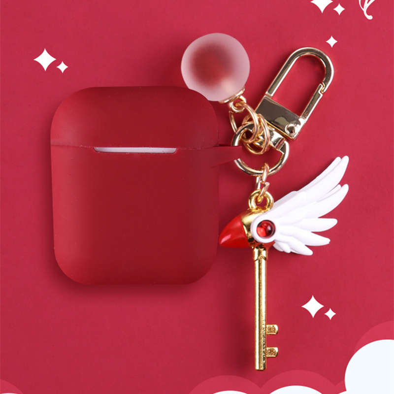 Suitable for sakura airpods2 protective cover airpods protective shell apple second generation wireless bluetooth headset cover 2 generation box silicone soft shell cute cartoon airpod protective cover IN