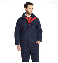 Brushed canvas workwear engineering clothes auto repair shop jackets cotton tops J01-800 high-end white-collar work clothes