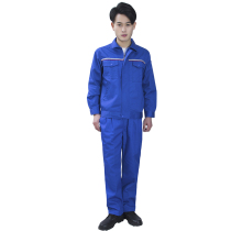 Fully crafted polyester-cotton thick yarn card long-sleeved workwear suit Z03-8510