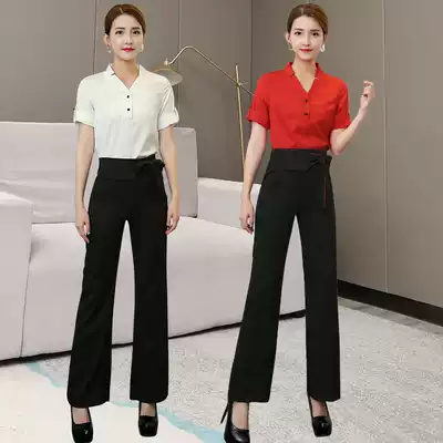 Foot bath technician uniform women's suit spring and summer new beauty salon work clothes high-end clothes temperament health center sleeve tooling