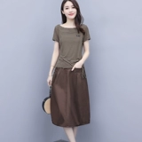 Комплект, юбка, летняя летняя одежда для матери, 2025 года, короткий рукав