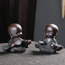 Lixia Black Gold Sand Small Monk Sandy Boutique Tea Darling Zen Tea Tray Home Decoration Creative Accessories Tea Play
