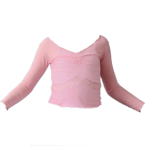 Dance wear childrens mesh dance tops ballet girls performance jacket practice clothes Chinese dance body gauze