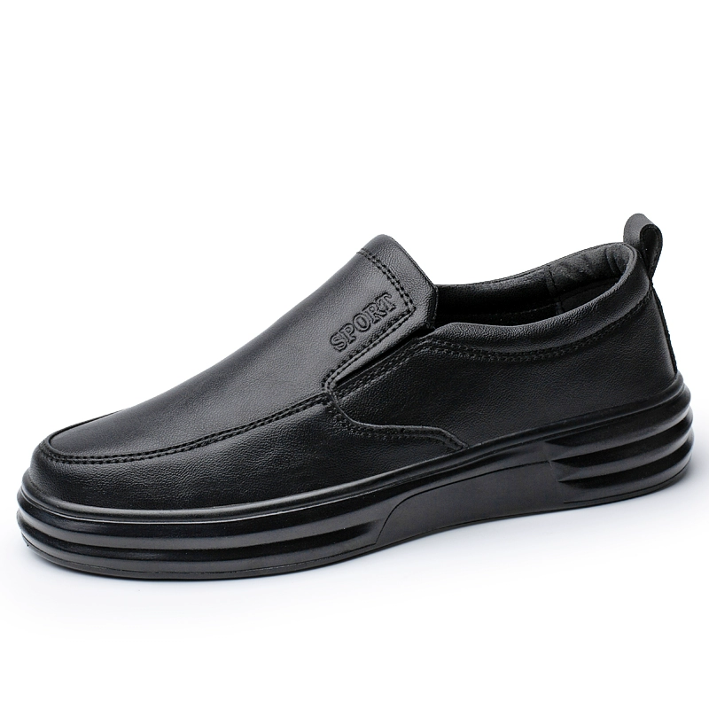 Autumn Anti -slip and Wear -resistant Chef Mens Waterproo Oil -Proof Air -ploof B để nhau Giày làm việc đen khử mùi nam 