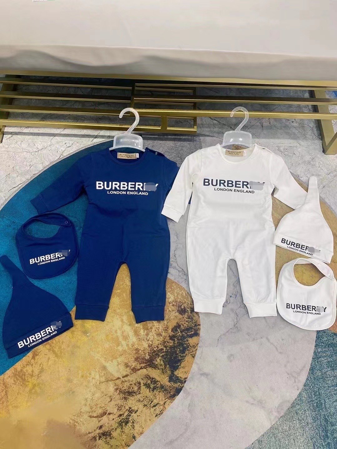 22 Newborn baby uniform spring and autumn long sleeve cotton dew breathable thin hat round mouth three pieces