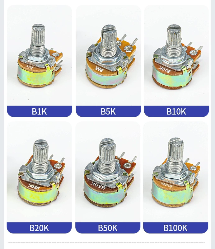 Núm chiết áp khuếch đại kép đơn WH148 có thể điều chỉnh B1K 5K 10K 20K 50K 100K