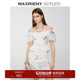 MAXRIENY ເສື້ອ chiffon ສີຂາວ ແຂນ slim fit ແອວສັ້ນ halter ເທິງ