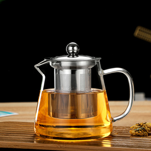 耐高温玻璃茶壶加厚不锈钢过滤泡茶壶