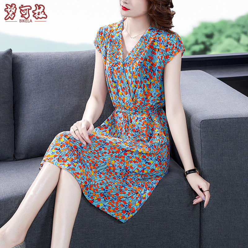35 a 45 women's lady foreign high-end socialite temperament dress big noble mother 40-year-old skirt summer