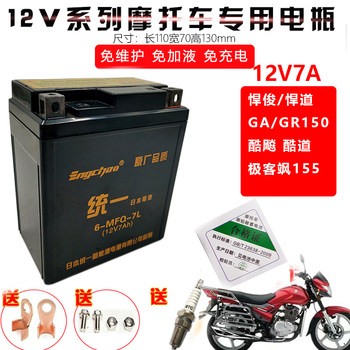 Premier league unified motorcycle battery 12v7a
