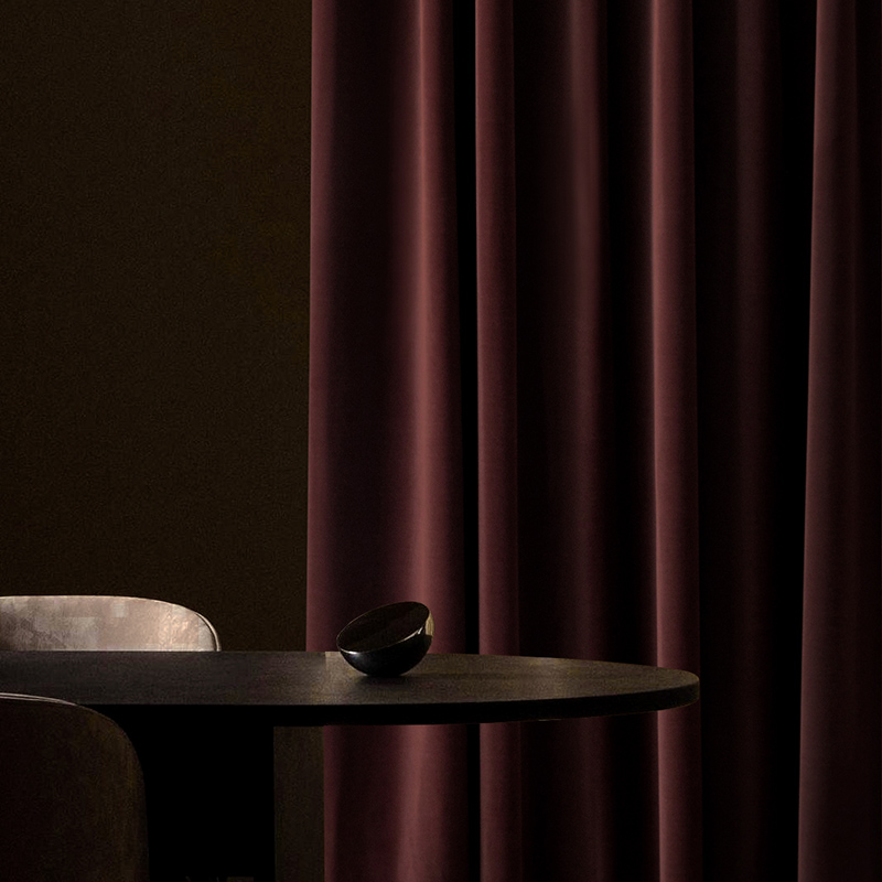 Flannel Curtain Bedroom Elegant Red Advanced Sense American 2021 New Living Room High-end Atmosphere High-end Customization