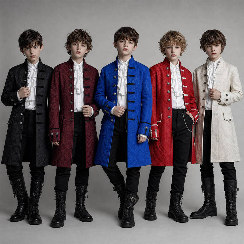 Halloween Boy's Gentleman Earl Costume Medieval Court Floral Collar Shirt Dress Children's Suit Halloween Boy's Gentleman Earl Costume Medieval Court Floral Collar Shirt Dress Children's Suit