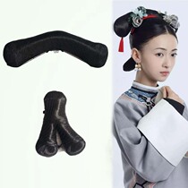 Lig Gooey Fashion Wig Jubilee Flag-Head Qing Dynasty Film And Film Ancient Clothing Flag Coattails With Coattails In The Form Of A Real Heady Finish