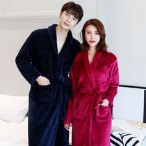 Bathrobe in autumn for men and women lovers All season General 2021 New womens pure cotton bathrobe mens exclusive pyjamas sleeping robes