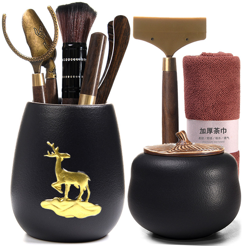 Tea Ceremony Six Gentlemen Set Bamboo Tea Clip Teaspoon Teaspoon Needle Kung Fu Tea Set Accessories Tea Tray Ornament