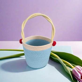 Cotton rope storage basket wool ball line desktop makeup