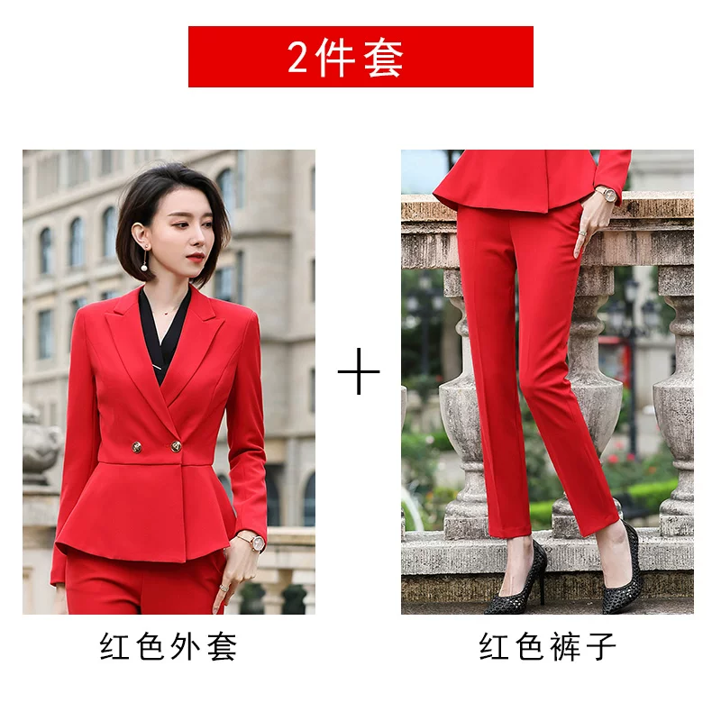 夏勤 Demi-season classic suit jacket for leisure, black set, Korean style