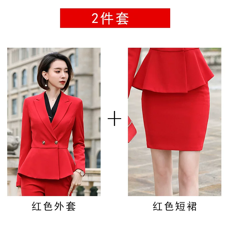 夏勤 Demi-season classic suit jacket for leisure, black set, Korean style