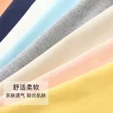 Детская хлопковая тонкая футболка с коротким рукавом, приятная телу цветная летняя одежда