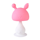 宝宝咬咬乐玩具婴儿小蘑菇牙胶摇铃防吃手神器硅胶磨牙棒可水煮