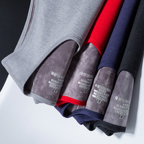 Warm vest mens plus velvet thickened autumn and winter wear slim-fit top sleeveless cotton waistcoat velvet red bottoming vest