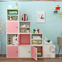 Student desktop floating window cabinet small band door display case modern day style plaid cupboard bookshelf room partition No door headboard