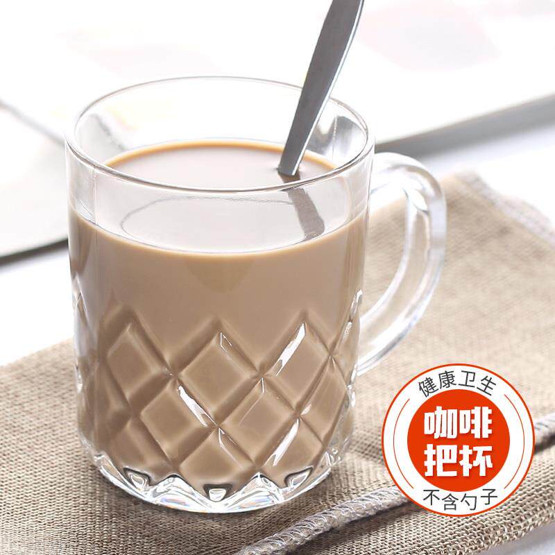 Glass cup with household heat resistant lead-free glass cup sub-minimalist tea cup mark water cup coffee cup no lid