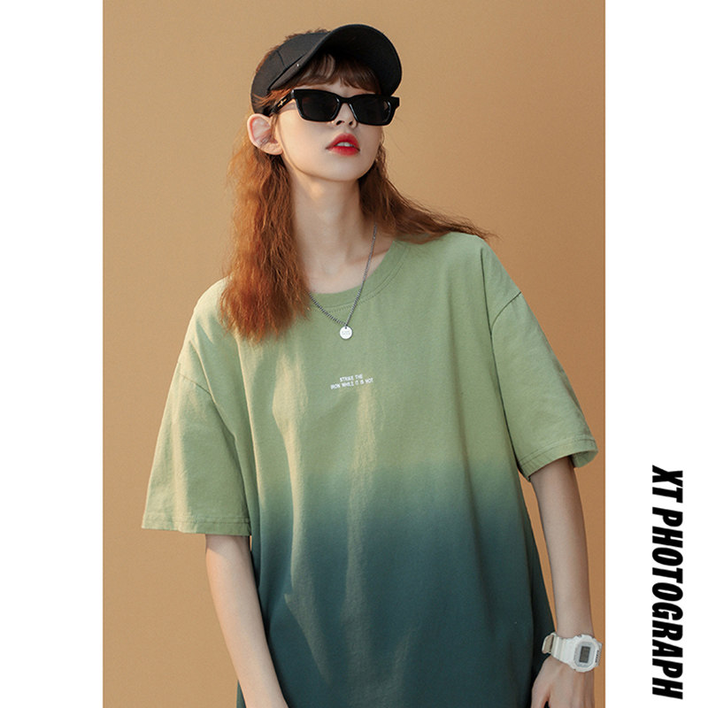 American Street T-shirt Short Sleeved Summer Loose Design Less Fat MM Large Size Hiphop Street Coat