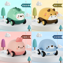 Childrens toy car boy cartoon return inertia car baby educational toy set 1-2-3 year old girl