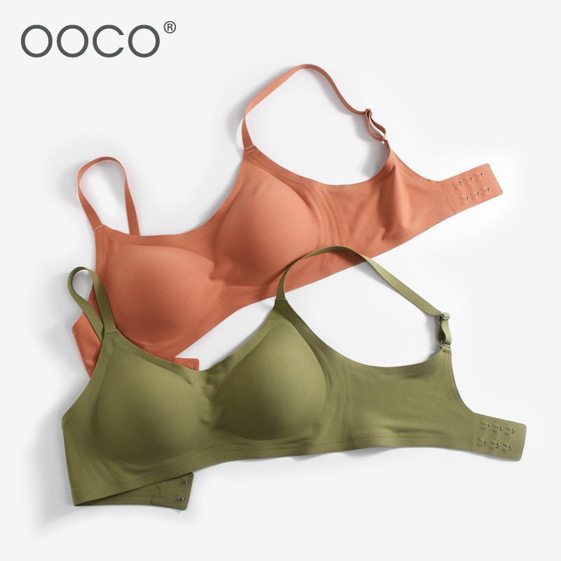 [USD 35.75] ooco orange bra small breasts one piece seamless bra girls