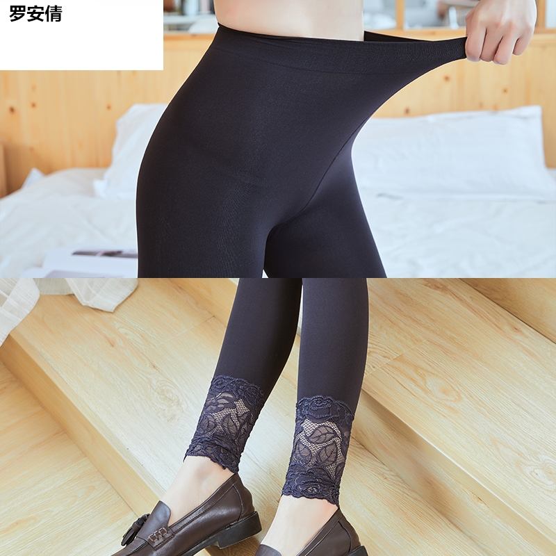 Chín điểm pantyhose mùa xuân và mùa thu ren ren ở bên ngoài mỏng mắt cá chân-sock dày của phụ nữ đeo xà cạp vớ