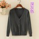 Mỏng đan áo điều hòa nhiệt độ ngắn dài tay mùa xuân và mùa thu mặc V-cổ phụ nữ cardigan của bên ngoài phiên bản Hàn Quốc của chiếc áo khoác nhỏ kim thân dệt.