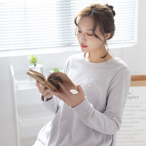 Демисезонная пижама, комплект, круглый воротник, большой размер, свободный крой