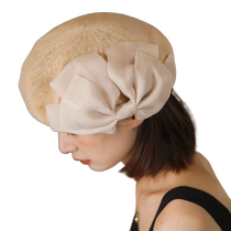 Beret Womens Summer Thin Knitted Breathable British Retro Bere Hat Womens Korean Fashion Versatile Painter Hat