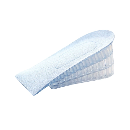 Мужские силиконовые стельки для увеличения роста, невидимые комфортные полустельки, тканевая высокая спортивная обувь