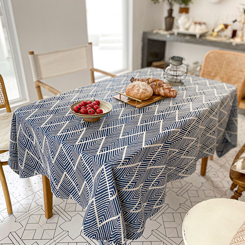 Waterproof tablecloth fabric Nordic ins wind cotton and linen simple tablecloth rectangular home living room retro coffee table cloth