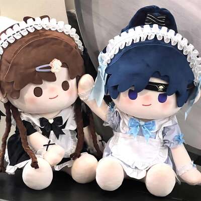 40cm baby dress and maid outfit for a look. Sitting baby dress, cute cotton doll, doll, friend gift in stock