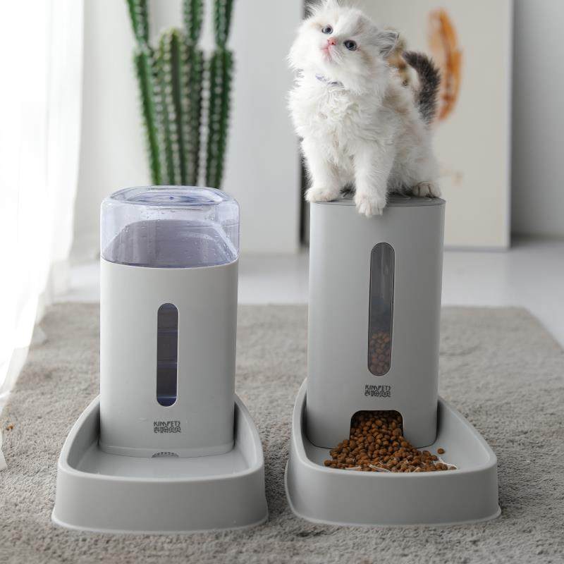 Pet cat puppies Automatic feeding machines Large capacity cat food anti-carat food Eating Machine God Instrumental Dog Bowl dog Supplies