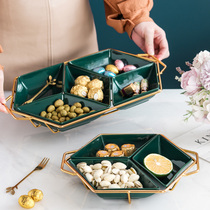 Nordic Divided Candy Box Festive Home Containing Creative Dry Fruit Box Fruit Tray Living Room Tea Table Melon Seeds Snack Tray