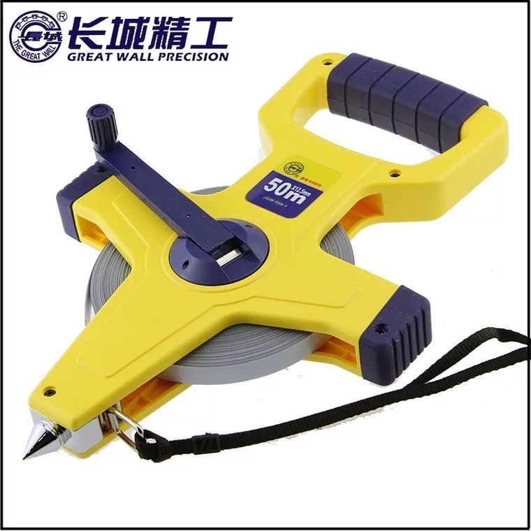 German imported Great Wall tape measure 30 meters 50 meters 100 meters stainless steel portable steel frame ruler construction engineering measuring ruler