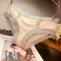 emwz Japanese BAO WEN breathable panties women feel comfortable lace low waist one size triangle shorts head