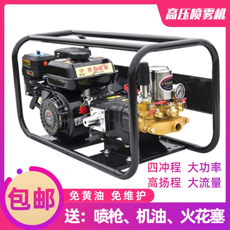 Four-stroke gasoline sprayer ceramic plunger pump directly connected to butter-free sprayer fruit tree high-pressure high-lift water pump