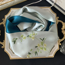 Hangzhou Silk Silk Silk Scarf Female High-end Silk Scarf Embroidery Middle Mom Shawl