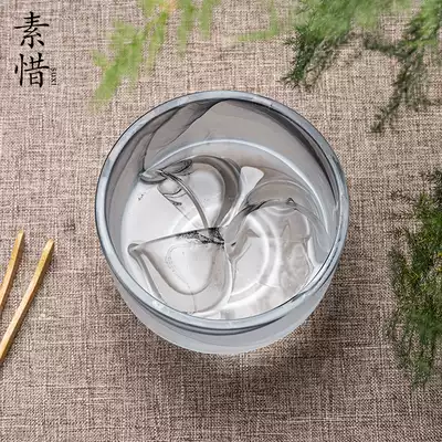 Lucky glaze ink tea wash large scum bucket dishwashing tea cup Jianshui high-grade simple household tea accessories