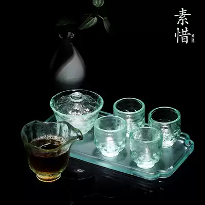 Sopi Tianqing glazed tea set set set home Tea Cup kung fu tea set gift box