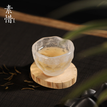 Su Xi ancient method frozen burning glass cup Handmade master cup Japanese glass tea cup Tea cup Kung Fu tea set