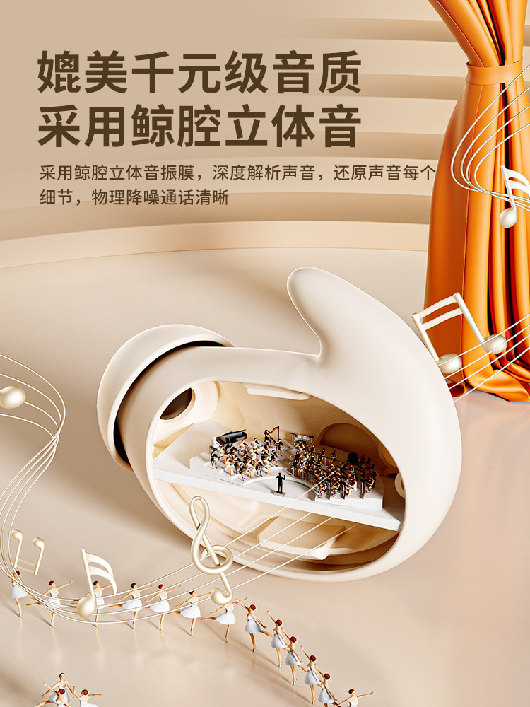 2025 New Bluetooth Earphones, In-Ear Noise-Canceling Sleep Headphones, Comfortable for Sleeping, Specially Designed for Side Sleeping Without Pressure on the Ears, Wireless